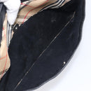 BURBERRY Hand Bag Leather Black Silver Auth BA16837-25