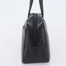BURBERRY Hand Bag Leather Black Silver Auth BA16837-4