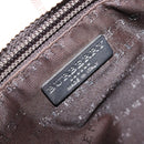 BURBERRY Nova Check Hand Bag PVC Leather Beige Silver Auth BA16839-18
