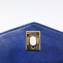 CHANEL Matelasse Waist Bag Lamb Skin Blue Gold Tone CC Auth BA16842-13