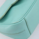 Salvatore Ferragamo Gancini Chain Shoulder Bag Leather Light Blue Auth BA16843A-12
