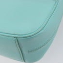 Salvatore Ferragamo Gancini Chain Shoulder Bag Leather Light Blue Auth BA16843A-13
