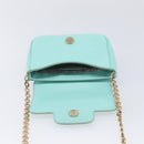 Salvatore Ferragamo Gancini Chain Shoulder Bag Leather Light Blue Auth BA16843A-17