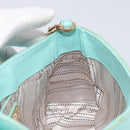 Salvatore Ferragamo Gancini Chain Shoulder Bag Leather Light Blue Auth BA16843A-21
