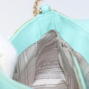 Salvatore Ferragamo Gancini Chain Shoulder Bag Leather Light Blue Auth BA16843A-22
