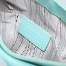 Salvatore Ferragamo Gancini Chain Shoulder Bag Leather Light Blue Auth BA16843A-24
