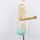 Salvatore Ferragamo Gancini Chain Shoulder Bag Leather Light Blue Auth BA16843A-28