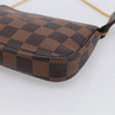 LOUIS VUITTON Damier Ebene Mini Pochette Accessoires Pouch N58009 Auth BA16847A-10