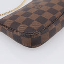 LOUIS VUITTON Damier Ebene Mini Pochette Accessoires Pouch N58009 Auth BA16847A-13