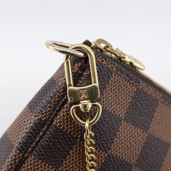 LOUIS VUITTON Damier Ebene Mini Pochette Accessoires Pouch N58009 Auth BA16847A