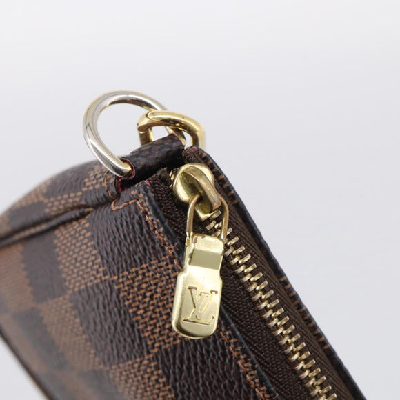 LOUIS VUITTON Damier Ebene Mini Pochette Accessoires Pouch N58009 Auth BA16847A