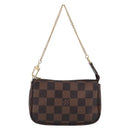 LOUIS VUITTON Damier Ebene Mini Pochette Accessoires Pouch N58009 Auth BA16847A-2