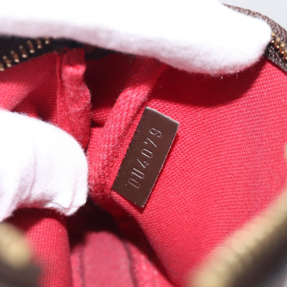 LOUIS VUITTON Damier Ebene Mini Pochette Accessoires Pouch N58009 Auth BA16847A