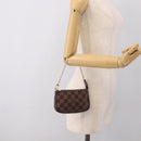 LOUIS VUITTON Damier Ebene Mini Pochette Accessoires Pouch N58009 Auth BA16847A-21