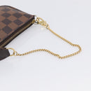 LOUIS VUITTON Damier Ebene Mini Pochette Accessoires Pouch N58009 Auth BA16847A-7