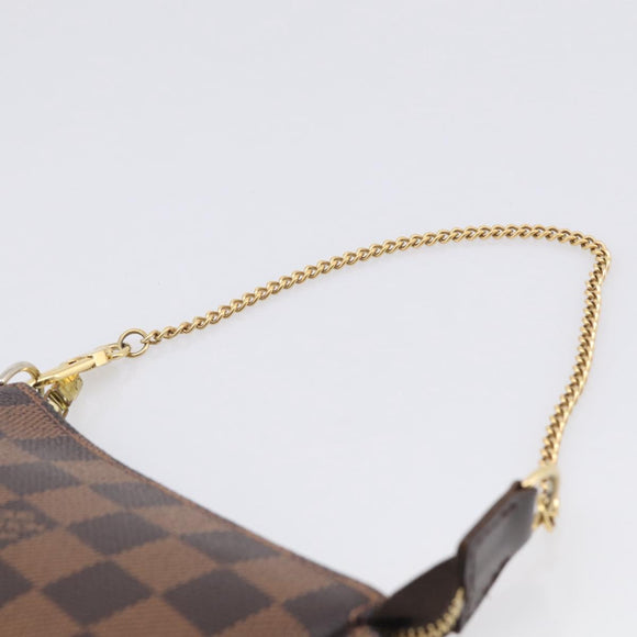 LOUIS VUITTON Damier Ebene Mini Pochette Accessoires Pouch N58009 Auth BA16847A