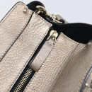 Valentino Rock Studs Hand Bag Leather 2way Gold Auth BA16848-20