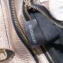 Valentino Rock Studs Hand Bag Leather 2way Gold Auth BA16848-26