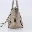 Valentino Rock Studs Hand Bag Leather 2way Gold Auth BA16848-4