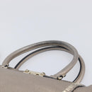 Valentino Rock Studs Hand Bag Leather 2way Gold Auth BA16848-8