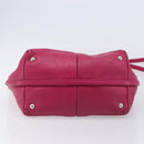 Salvatore Ferragamo Vala Hand Bag Leather 2way Pink Silver Auth BA16849A-12
