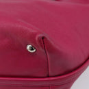 Salvatore Ferragamo Vala Hand Bag Leather 2way Pink Silver Auth BA16849A-15