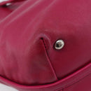Salvatore Ferragamo Vala Hand Bag Leather 2way Pink Silver Auth BA16849A-16