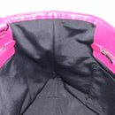 Salvatore Ferragamo Vala Hand Bag Leather 2way Pink Silver Auth BA16849A-20