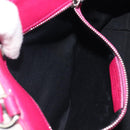 Salvatore Ferragamo Vala Hand Bag Leather 2way Pink Silver Auth BA16849A-23