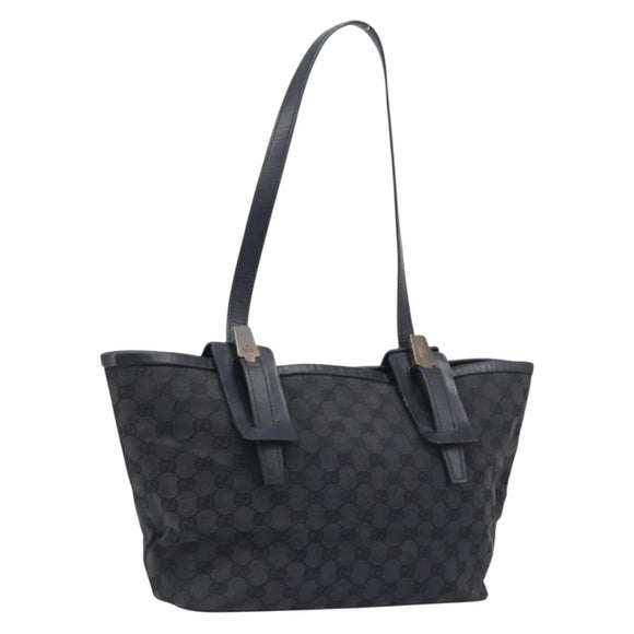 GUCCI GG Canvas Tote Bag Black 106241 Auth BA16850
