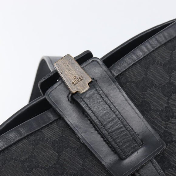 GUCCI GG Canvas Tote Bag Black 106241 Auth BA16850