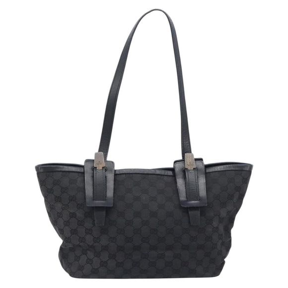 GUCCI GG Canvas Tote Bag Black 106241 Auth BA16850