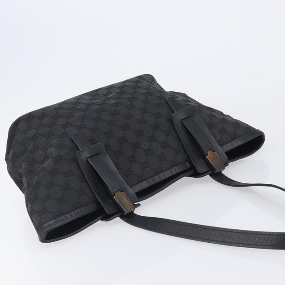 GUCCI GG Canvas Tote Bag Black 106241 Auth BA16850