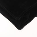 GUCCI Shoulder Bag Suede Black Silver 001 3266 Auth BA16852-14