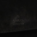 GUCCI Shoulder Bag Suede Black Silver 001 3266 Auth BA16852-15