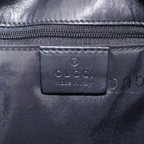 GUCCI Shoulder Bag Suede Black Silver 001 3266 Auth BA16852