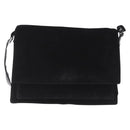GUCCI Shoulder Bag Suede Black Silver 001 3266 Auth BA16852-2
