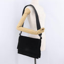 GUCCI Shoulder Bag Suede Black Silver 001 3266 Auth BA16852-26