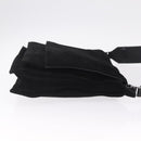 GUCCI Shoulder Bag Suede Black Silver 001 3266 Auth BA16852-4