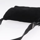 GUCCI Shoulder Bag Suede Black Silver 001 3266 Auth BA16852-6