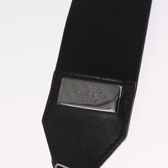 GUCCI Shoulder Bag Suede Black Silver 001 3266 Auth BA16852