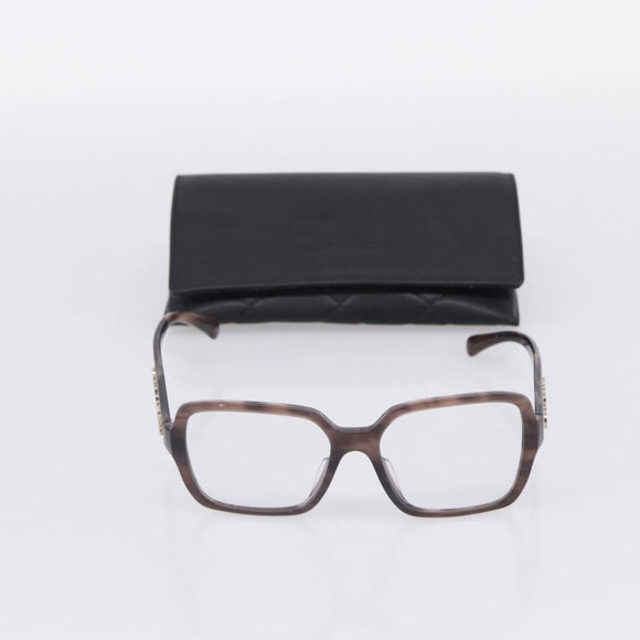 CHANEL Sunglasses Plastic Gray Silver CC Auth BA16857V