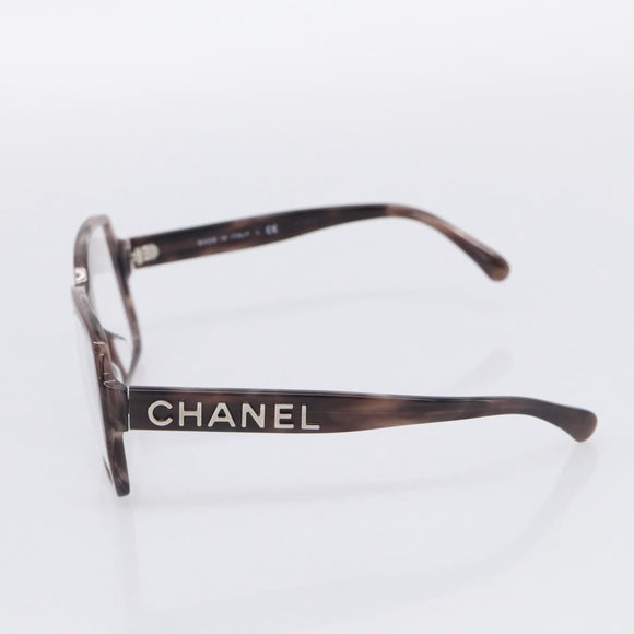 CHANEL Sunglasses Plastic Gray Silver CC Auth BA16857V