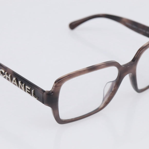 CHANEL Sunglasses Plastic Gray Silver CC Auth BA16857V