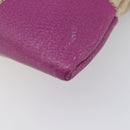 PRADA Hand Bag Canvas Beige Purple Auth BA16859-12