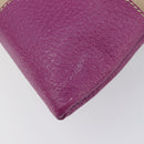 PRADA Hand Bag Canvas Beige Purple Auth BA16859-14