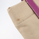 PRADA Hand Bag Canvas Beige Purple Auth BA16859-15