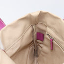 PRADA Hand Bag Canvas Beige Purple Auth BA16859-22