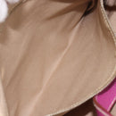 PRADA Hand Bag Canvas Beige Purple Auth BA16859-24