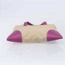 PRADA Hand Bag Canvas Beige Purple Auth BA16859-9